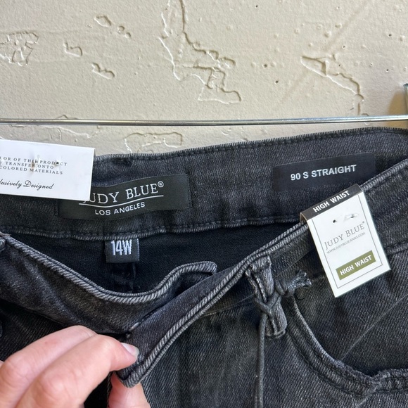 Judy blue NWT RIGID MAGIC BLACK STRAIGHT LEG 90’s JEANS comfort casual - Picture 5 of 9